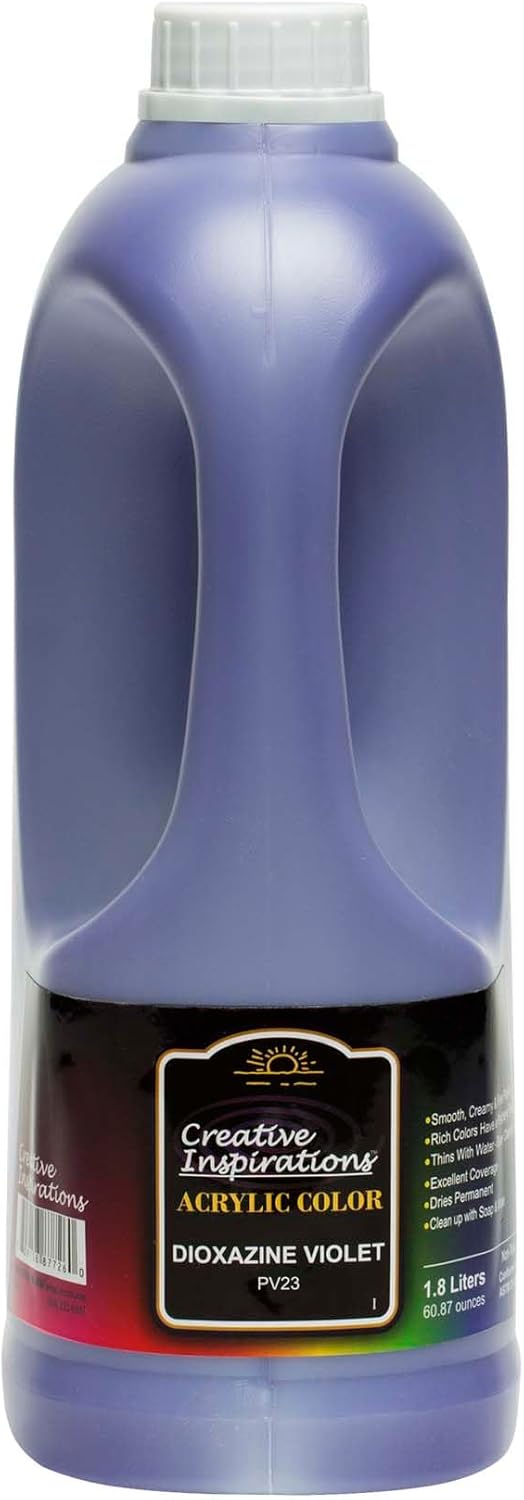 Creative Inspirations Acrylic Paint  - 1.8 Liter - Smooth & Creamy Consistency, Vibrant Pigmentation, Great Coverage for Artists - Clean Up with Soap & Water