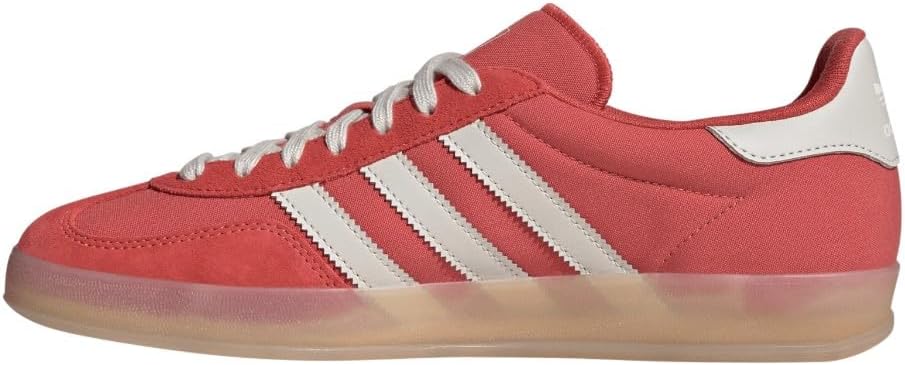 adidas Men's Gazelle Indoor Sneakers in Better Scarlet/Cloud White/Gum - 9