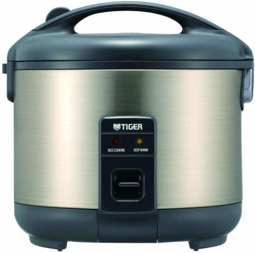Tiger JNP-S18U-HU 10-Cup (Uncooked) Rice Cooker and Warmer, Stainless Steel Gray