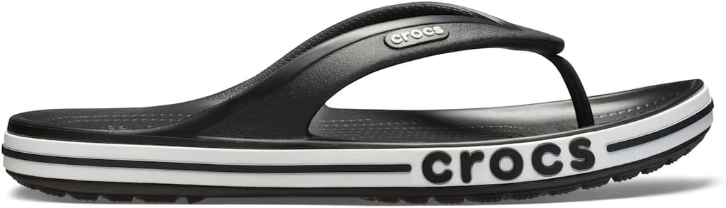CROCS Unisex Bayaband Flip Flop - Black/White - W9/M7