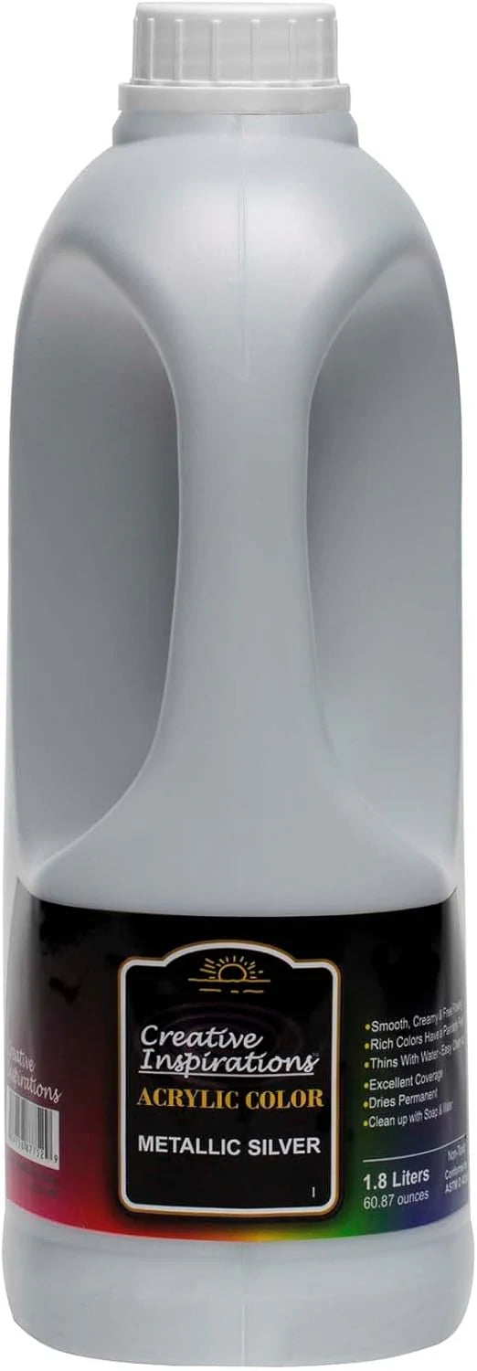 Creative Inspirations Acrylic Paint  - 1.8 Liter - Smooth & Creamy Consistency, Vibrant Pigmentation, Great Coverage for Artists - Clean Up with Soap & Water
