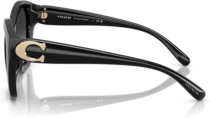 COACH Sunglasses HC 8421 U 50023C Black/Grey Gradient Polyamide Standard