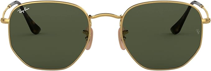 Rayban Hex Shaped Sunglasses Arista Frame G-15 Green Lens (Open Box)