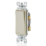 Leviton 15 Amp Decora Single-Pole Switch, Grounding, Light Almond (5601-2T) - 10 Pack