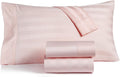Charter Club Damask Stripe 550 Thread Count Cotton 4-Pc. Queen Sheet Set Candy Pink