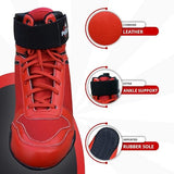 Men's Breathable Wrestling Boots by Right Punch - Red - Size 11