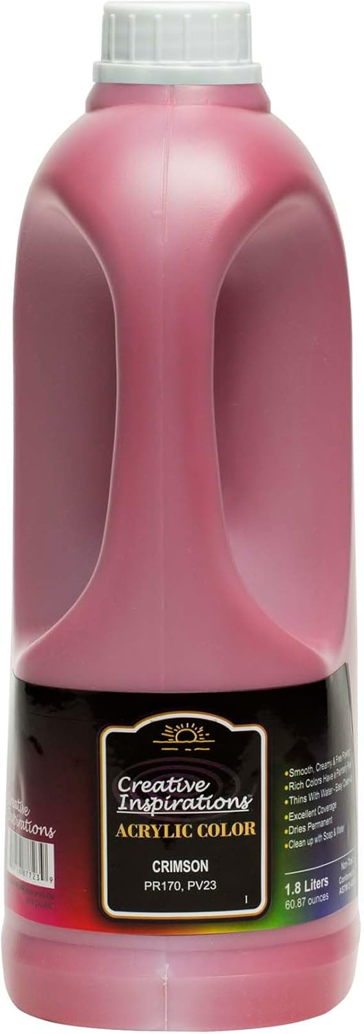 Creative Inspirations Acrylic Paint  - 1.8 Liter - Smooth & Creamy Consistency, Vibrant Pigmentation, Great Coverage for Artists - Clean Up with Soap & Water