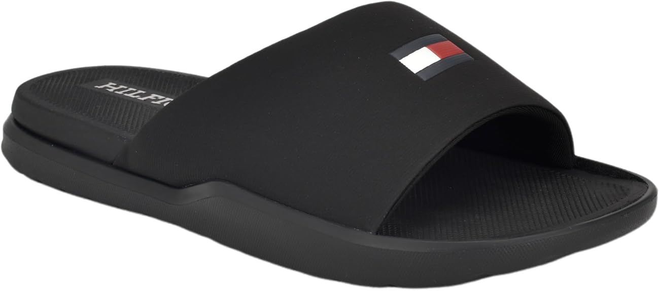 Tommy Hilfiger Marmo Slide Sandal - Black - Size 10 M