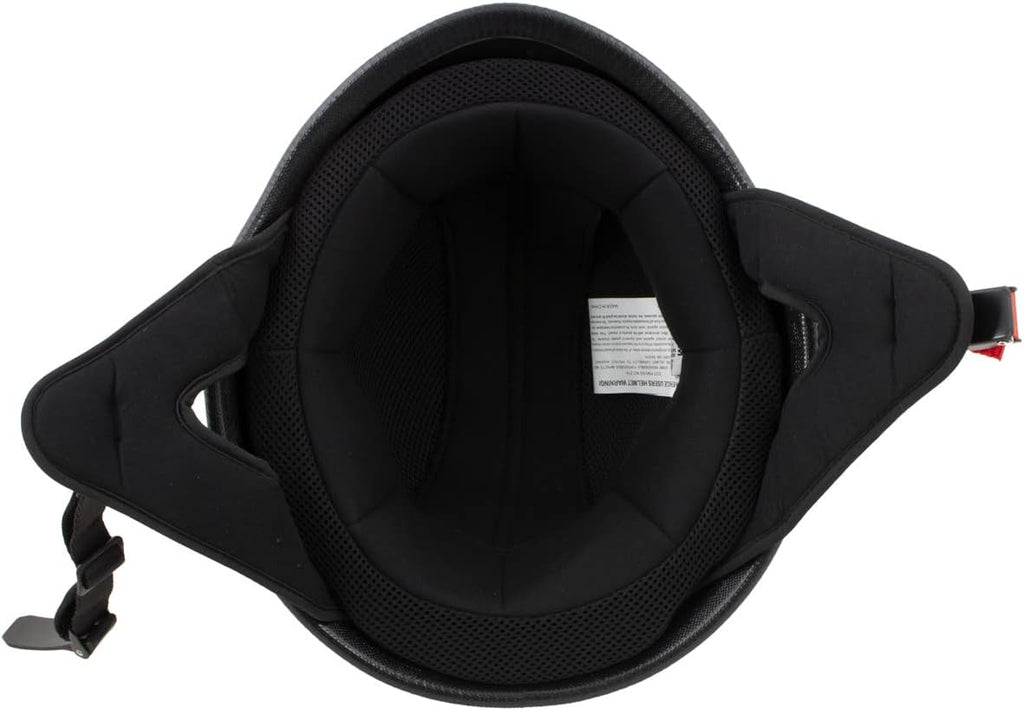 Milwaukee Helmets MPH9741DOT | German Style 'Motorrad' Gloss Black Advanced Half Motorcycle Helmet - Size Small