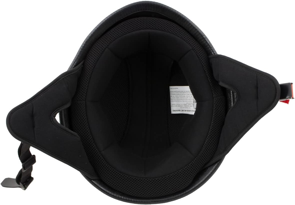 Milwaukee Helmets MPH9741DOT | German Style 'Motorrad' Gloss Black Advanced Half Motorcycle Helmet - Size Small