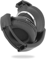 Pyle Universal Car Dual Headrest Monitor - 9.4 Inch Vehicle Multimedia CD DVD Player with Wireless Headphones