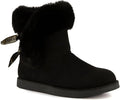 Juicy Couture Women's Slip On Winter Snow Boots Warm & Insulated Fur Lining Comfortable Fashion Booties Size: 10