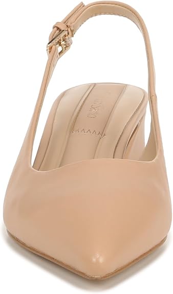 Franco Sarto Women's Racer Slingback Pump (Beige Nude Leather - Size: 8W)