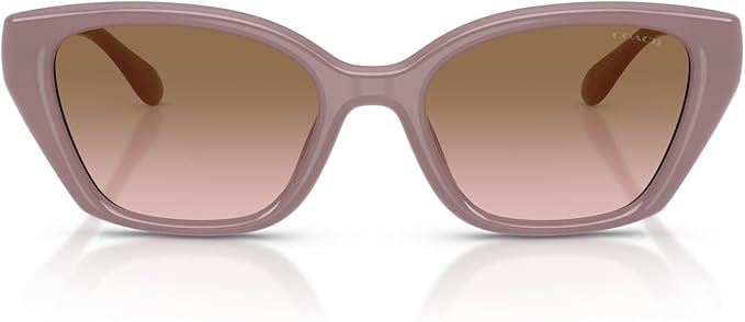COACH HC8434U Universal Fit Sunglasses, Milky Putty/Brown Peach Gradient, 53 mm