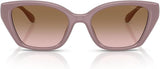 COACH HC8434U Universal Fit Sunglasses, Milky Putty/Brown Peach Gradient, 53 mm