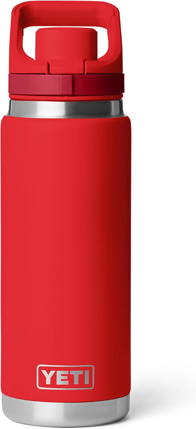 YETI Rambler 26 oz Leakproof Bottle with Flip Chug Cap, Rescue Red