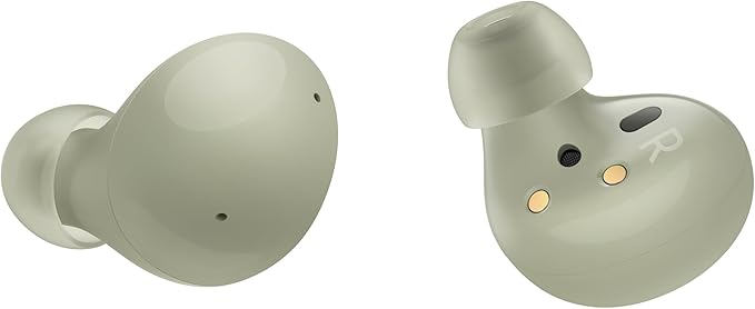 SAMSUNG Galaxy Buds 2 True Wireless Bluetooth Earbuds, Noise Cancelling, Comfort Fit In Ear, Auto Switch Audio, Long Battery Life, Touch Control, Olive Green(Used and fully functioning)