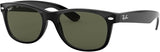 Ray-Ban Unisex RB2132 New Wayfarer Polarized Square Sunglasses, Black/Polarized Green, 58 mm