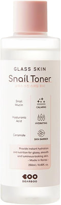 DEARBOO Glass Skin Snail Toner, 8.45 fl oz