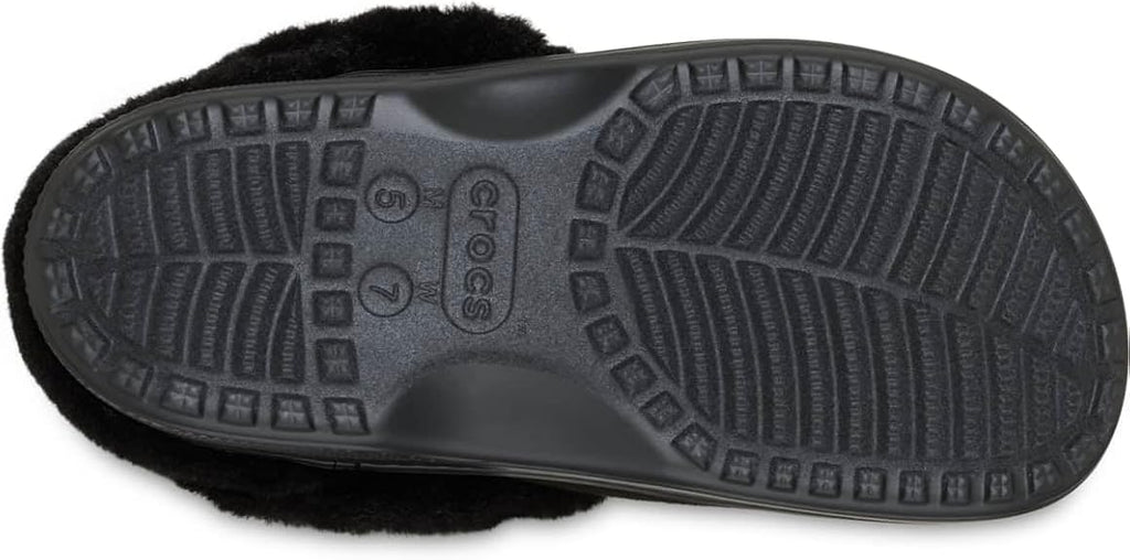 Crocs Unisex Classic Unfurgettable Clogs Black Vegan Suede Men 4, Women 6 Medium