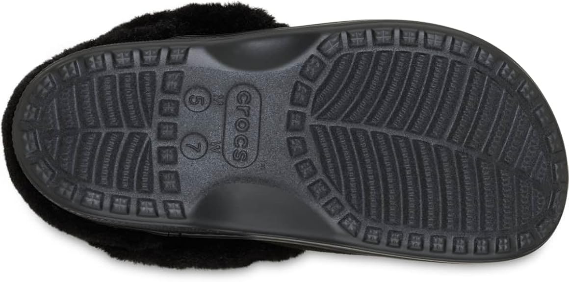 Crocs Unisex Classic Unfurgettable Clogs Black Vegan Suede Men 4, Women 6 Medium
