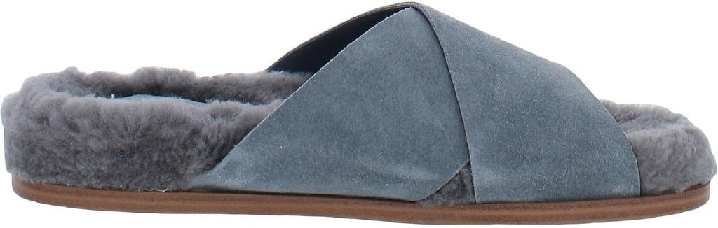 MARC FISHER LTD Women's Canna Cozy Slide Slippers - Dark Gray Suede - 6M