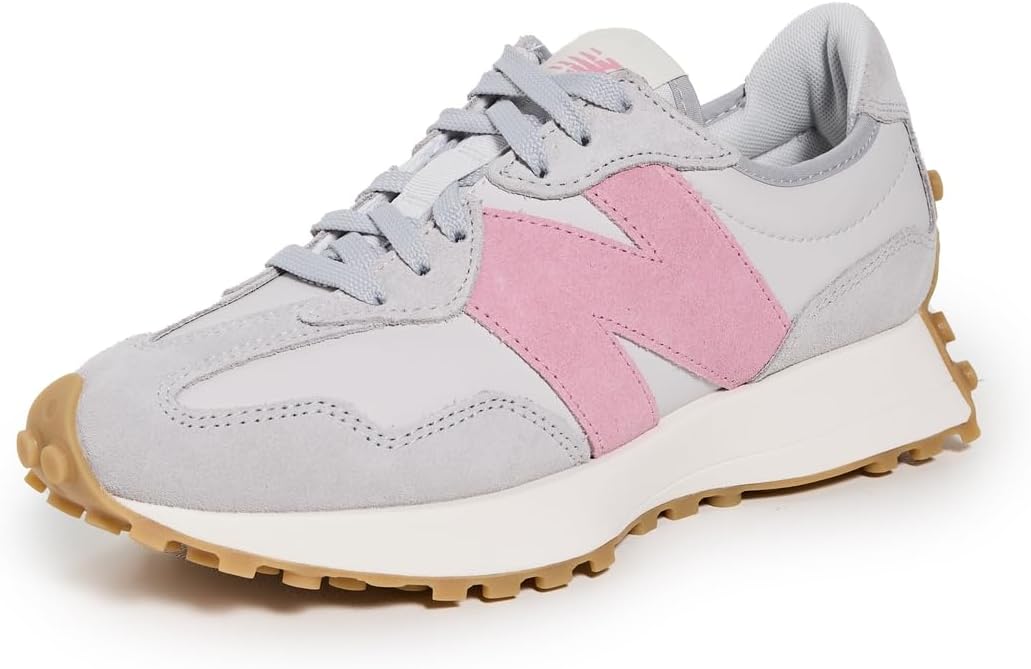 New Balance Women's 327 Sneaker - Raincloud / Pink Taffy - Size: 7B
