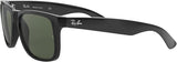Ray-Ban Sunglasses RB 4165 601/71 Justin Black/Dark Green
