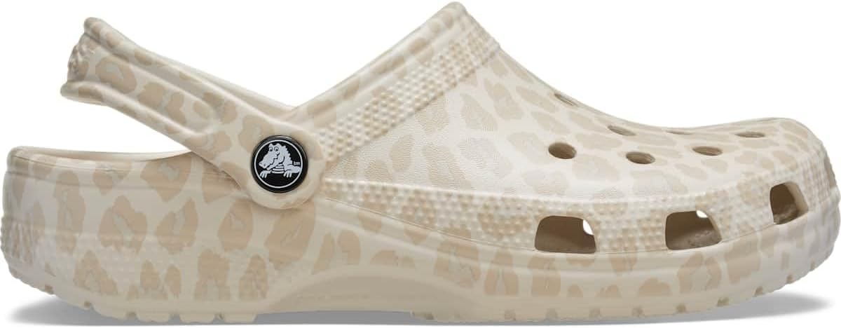 Crocs Unisex Classic Animal Print Clog Almond Tint/Leopard Mens 5/Womens 7 Medium