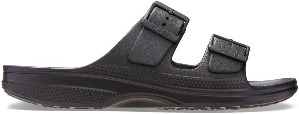 Crocs Mens Classic Saturday Slide, Black, 10 Medium