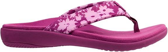 Spenco Women's Victoria Floral Flip-Flop - Deep Orchid - Size: 8B