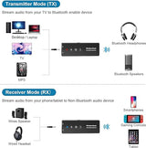 Isobel Upgraded Bluetooth 5.3 Transmitter Receiver 3-in-1, Isobel Wireless 3.5mm Audio Adapter for TV PC Headphones Home Sounds System Car/CD-Like Voice Enjoyment