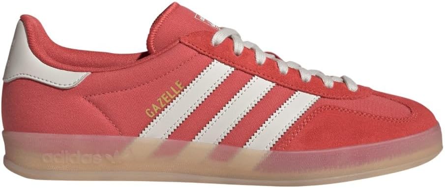 adidas Men's Gazelle Indoor Sneakers in Better Scarlet/Cloud White/Gum - 9
