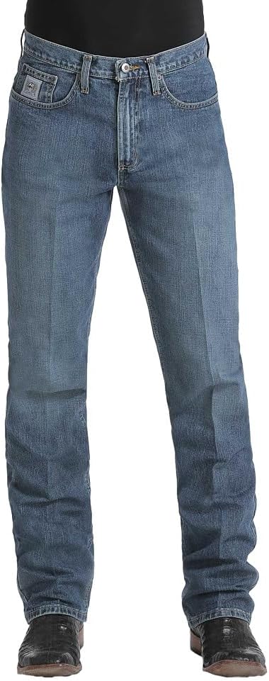 Cinch Men's Silver Label Slim Fit Medium Stonewash Jeans Denim 34x32