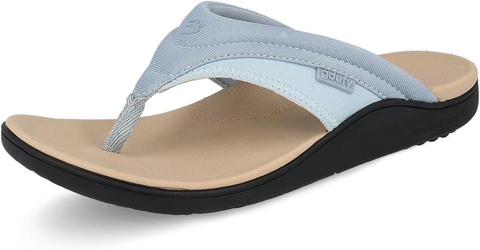 Gravity Defyer Women's GDEFY Kinor | Water Resistant Flip Flops | VersoShock Proven Performance | Orthotic Stress Recovery Outdoor Sandals Size: 8W