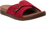 REVITALIGN Women's Mabel Slide Sandal - Red - Size: 7.5 B