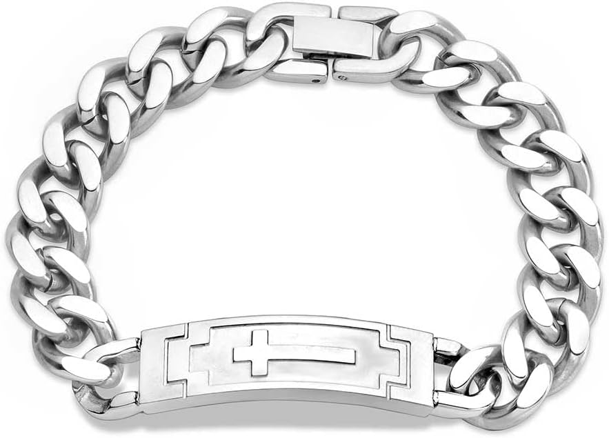 Montana Silversmiths Devoted Faith Cross Cuban Link Bracelet