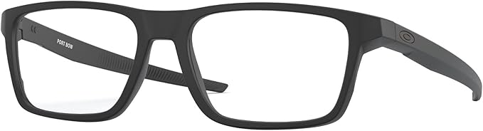 Oakley Mens Ox8164 Port Bow Rectangular Prescription Eyewear Frames, Satin Black