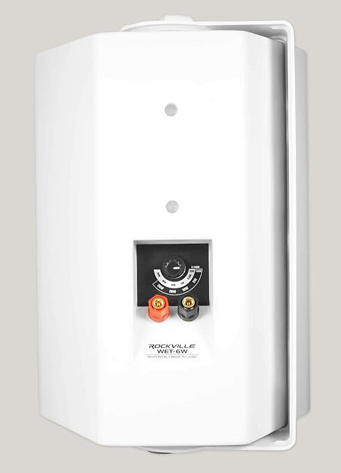 Rockville WET-6W White 6.5" 70V Commercial Indoor/Outdoor Wall Speaker