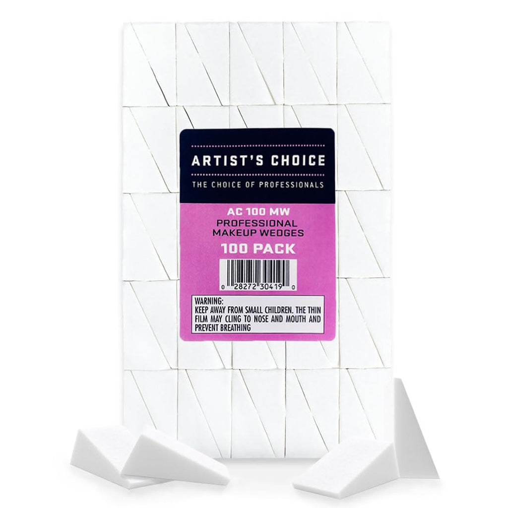 ARTIST'S CHOICE | Professional Makeup Wedges | Latex Free | 100 Pack