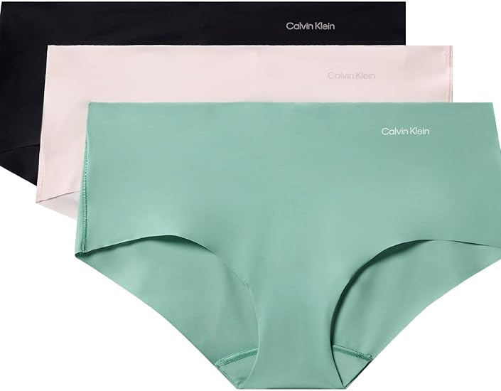 Calvin Klein Invisibles Hipster Multipack Panty - Green/Pink/Black - Large