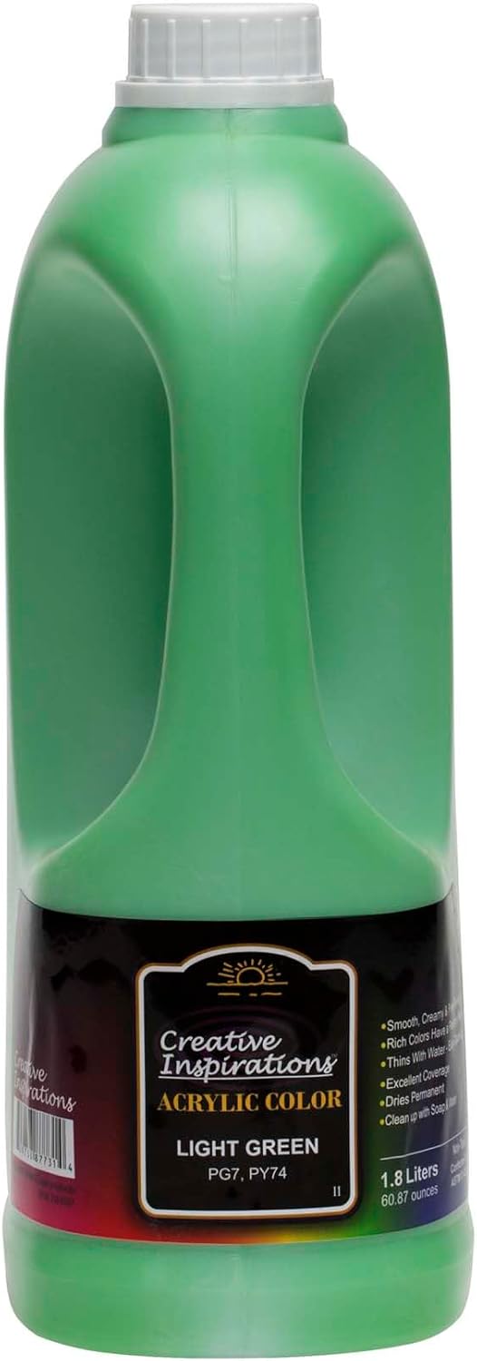Creative Inspirations Acrylic Paint  - 1.8 Liter - Smooth & Creamy Consistency, Vibrant Pigmentation, Great Coverage for Artists - Clean Up with Soap & Water