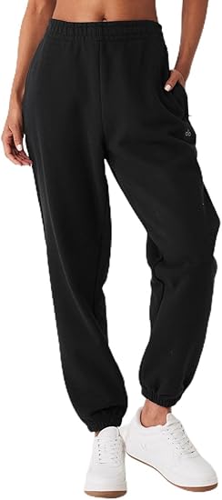 Alo Unisex-Adult Cuffed Renown Heavy Weight Sweatpants Size XS