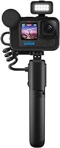 GoPro HERO12 Black Creator Edition - Includes HERO12 Black , Volta (Battery Grip, Tripod, Remote), Media Mod, Light Mod, Enduro Battery, and Carrying Case