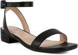 Sugar Women's Low Block Heel Dress Sandals – Ankle Strap Open Toe Comfortable Walking Heels for Casual, Party, or Work Size: 7
