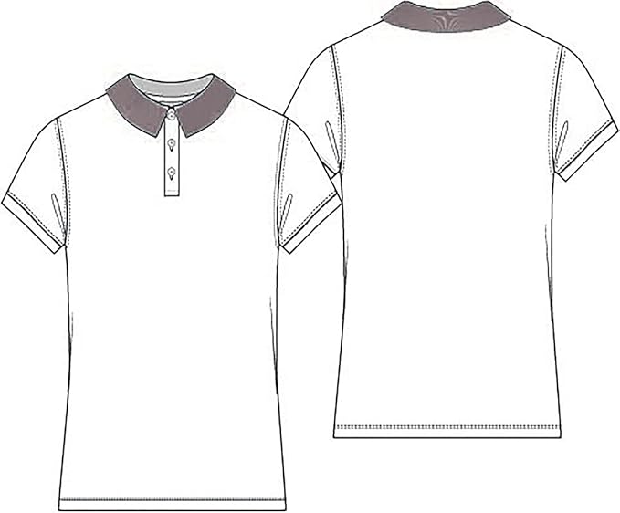 Classroom Uniforms Junior Polo T-Shirt for Girls Short Sleeve with Ribbed Collar CR858Y - Heather Grey
