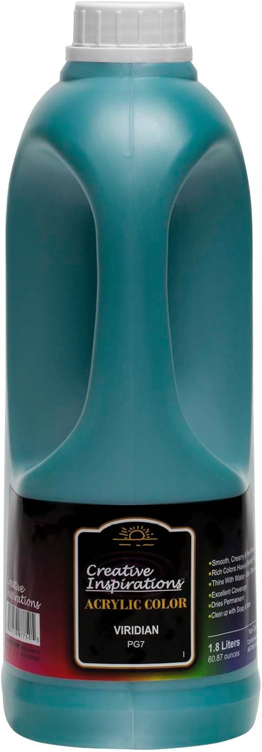 Creative Inspirations Acrylic Paint  - 1.8 Liter - Smooth & Creamy Consistency, Vibrant Pigmentation, Great Coverage for Artists - Clean Up with Soap & Water