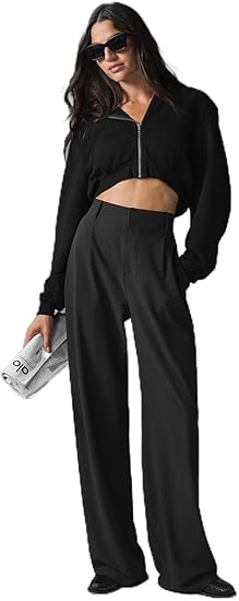 Alo Womens High Waist Dreamscape Trouser Regular Size Small