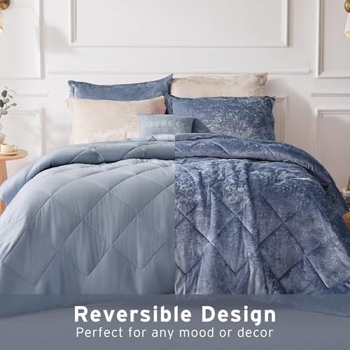 Intelligent Design Queen Comforter Set - Blue - Full/Queen