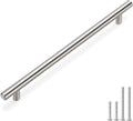 Homdiy 15 Pack Kitchen Cabinet Handles Brushed Nickel Pulls for Cabinets - HD201SN Contemporary Cabinet Handle Pull Cabinet Door Handle Straight Bar Pull Stainless Steel, 10in Hole Centers